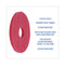 Buffing Floor Pads, 12" Diameter, Red, 5/carton