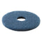 Scrubbing Floor Pads, 13" Diameter, Blue, 5/carton