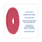 Buffing Floor Pads, 13" Diameter, Red, 5/carton