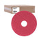 Buffing Floor Pads, 13" Diameter, Red, 5/carton