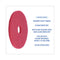 Buffing Floor Pads, 15" Diameter, Red, 5/carton