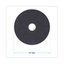 Stripping Floor Pads, 16" Diameter, Black, 5/carton