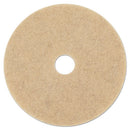 Natural Hog Hair Burnishing Floor Pads, 17" Diameter, Tan, 5/carton