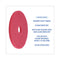 Buffing Floor Pads, 17" Diameter, Red, 5/carton