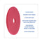 Buffing Floor Pads, 18" Diameter, Red, 5/carton