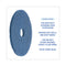 Scrubbing Floor Pads, 20" Diameter, Blue, 5/carton