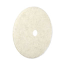 Natural Burnishing Floor Pads, 27" Diameter, White, 5/carton