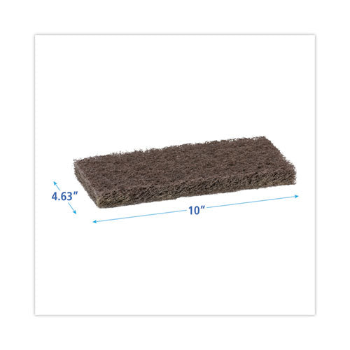 Heavy-duty Scour Pad, 4.63 X 10, Brown, 20/carton