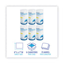 Disinfecting Wipes, 7 X 8, Lemon Scent, 75/canister, 6 Canisters/carton