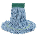 Super Loop Wet Mop Head, Cotton/synthetic Fiber, 5" Headband, Medium Size, Blue