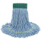 Super Loop Wet Mop Head, Cotton/synthetic Fiber, 5" Headband, Medium Size, Blue