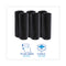 Low-density Waste Can Liners, 16 Gal, 1 Mil, 24 X 32, Black, 10 Bags/roll, 15 Rolls/carton