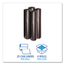 Recycled Low-density Polyethylene Can Liners, 56 Gal, 1.2 Mil, 43" X 47", Black, 10 Bags/roll, 10 Rolls/carton