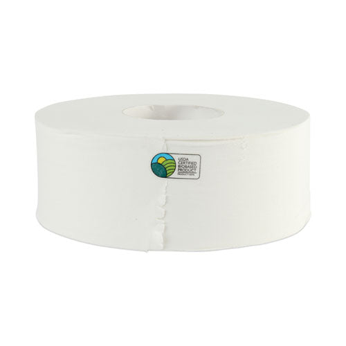 Jrt Bath Tissue, Jumbo, Septic Safe, 2-ply, White, 3.3" X 1,000 Ft, 12 Rolls/carton