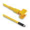 Plastic Jaws Mop Handle For 5 Wide Mop Heads, Aluminum, 1" Dia X 60", Yellow