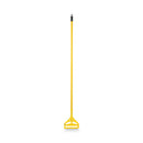 Quick Change Side-latch Plastic Mop Head Handle, 60" Aluminum Handle, Yellow