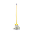 Quick Change Side-latch Plastic Mop Head Handle, 60" Aluminum Handle, Yellow