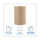 Hardwound Paper Towels, 1-ply, 8" X 350 Ft, Natural, 12 Rolls/carton