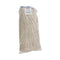 Cut-end Lie-flat Wet Mop Head, Cotton, 16oz, White, 12/carton