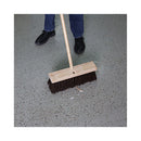 Street Broom Head, 6.25" Brown Polypropylene Bristles, 16" Brush