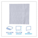 Dinner Napkin, 1-ply, 17 X 17, White, 250/pack, 12 Packs/carton