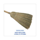 Warehouse Broom, Corn Fiber Bristles, 56" Overall Length, Natural, 12/carton