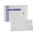 High Density Industrial Can Liners Flat Pack, 60 Gal, 13 Microns, 38 X 60, Natural, 200/carton