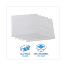 High Density Industrial Can Liners Flat Pack, 60 Gal, 16 Microns, 38 X 60, Natural, 100/carton