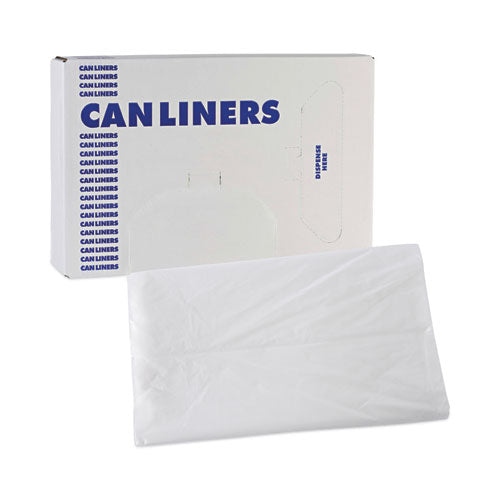 High Density Industrial Can Liners Flat Pack, 45 Gal, 16 Microns, 40 X 48, Natural, 200/carton