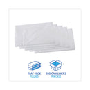 High Density Industrial Can Liners Flat Pack, 56 Gal, 16 Microns, 43 X 48, Natural, 200/carton