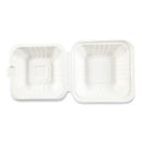 Bagasse Pfas-free Food Containers, 1-compartment, 6 X 6 X 3.19, White, Bamboo/sugarcane, 500/carton