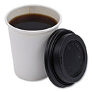 Hot Cup Lids, Fits 8 Oz Hot Cups, Black, 1,000/carton