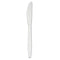 Mediumweight Polystyrene Cutlery, Knife, White, 100/box