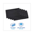 Linear Low Density Industrial Can Liners, 30 Gal, 0.65 Mil, 30 X 36, Black, 200/carton