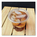 Crystal-clear Cold Cup Straw-slot Lids, Fits 9 Oz Squat/12 Oz Pet Cups, 1,000/carton