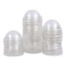 Pet Cold Cup Dome Lids, Fits 12 Oz Squat And 14 To 24 Oz Plastic Cups, Clear, 100 Lids/sleeve, 10 Sleeves/carton