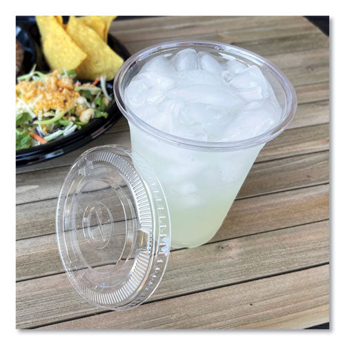 Pet Cold Cup Lids, Fits 12 Oz Squat And 14 To 24 Oz Plastic Cups, Clear, 1,000/carton