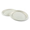 Bagasse Pfas-free Dinnerware, Plate, 10" Dia, White, 500/carton