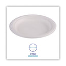 Bagasse Dinnerware, Plate, 6" Dia, White, 1,000/carton