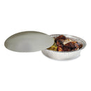 Round Aluminum To-go Container Lids, Flat Lid, 9", Silver, Paper, 500/carton