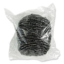 Stainless Steel Scrubber, 3.93 X 1.96, Silver, 72/carton