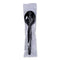 Heavyweight Polystyrene Cutlery, Soup Spoon, Black, 1000/carton