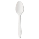 Mediumweight Polypropylene Cutlery, Teaspoon, White, 1000/carton