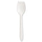 Mediumweight Polypropylene Cutlery, Spork, White, 1000/carton