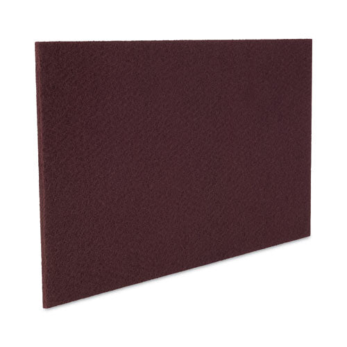 Deep Scrub Pads, 20 X 14, Maroon, 10/carton