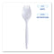 Mediumweight Wrapped Polypropylene Cutlery, Spork, White, 1,000/carton