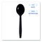 Heavyweight Wrapped Polypropylene Cutlery, Soup Spoon, Black, 1,000/carton