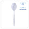 Heavyweight Wrapped Polypropylene Cutlery, Soup Spoon, White, 1,000/carton