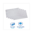 Linear Low Density Industrial Can Liners, 33 Gal, 0.9 Mil, 33 X 39, White, 100/carton