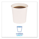 Paper Hot Cups, 4 Oz, White, 20 Cups/sleeve, 50 Sleeves/carton